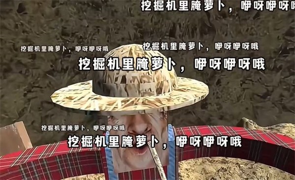 挖掘机里腌萝卜